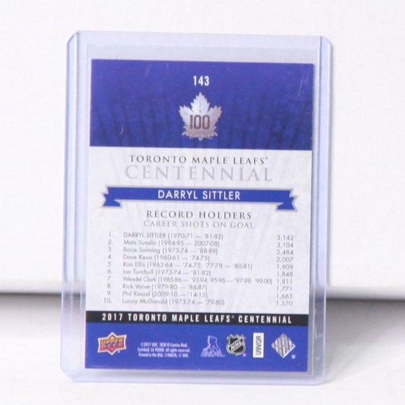 Darryl Sittler Toronto Maple Leafs Centennial Record Holders Card #143 68/99 - Picture 2 of 2
